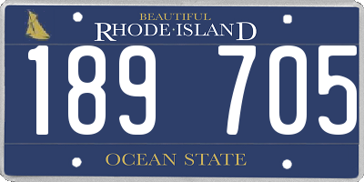 RI license plate 189705