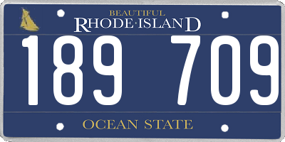 RI license plate 189709