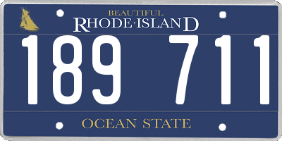 RI license plate 189711