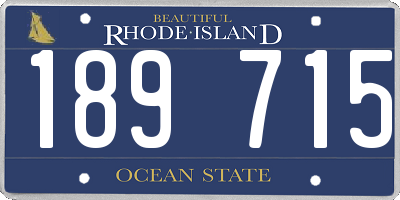 RI license plate 189715