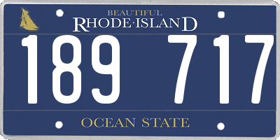 RI license plate 189717
