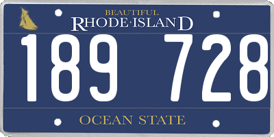 RI license plate 189728