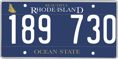 RI license plate 189730