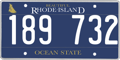 RI license plate 189732