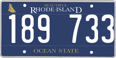 RI license plate 189733