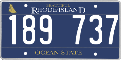 RI license plate 189737