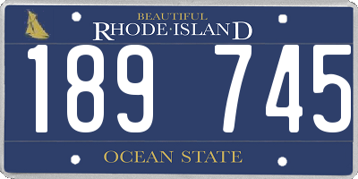 RI license plate 189745