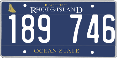 RI license plate 189746