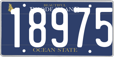 RI license plate 18975