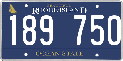 RI license plate 189750