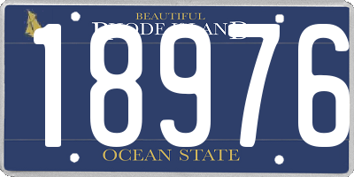 RI license plate 18976