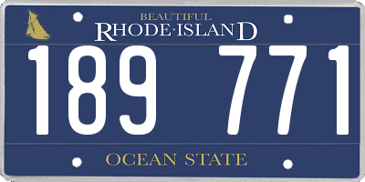 RI license plate 189771