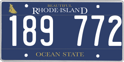 RI license plate 189772