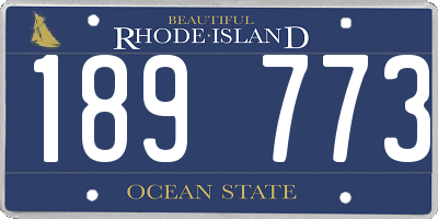 RI license plate 189773