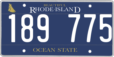 RI license plate 189775