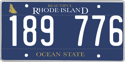 RI license plate 189776