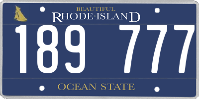 RI license plate 189777