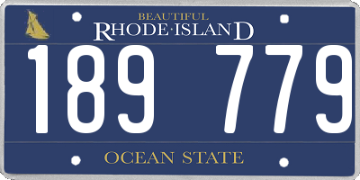 RI license plate 189779