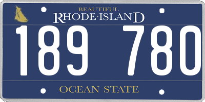 RI license plate 189780