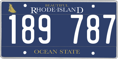 RI license plate 189787