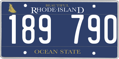 RI license plate 189790