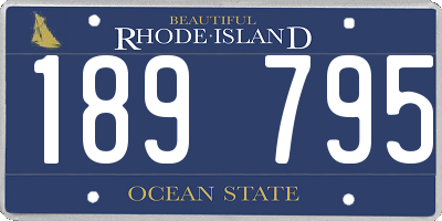 RI license plate 189795