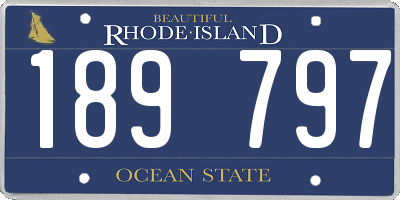 RI license plate 189797