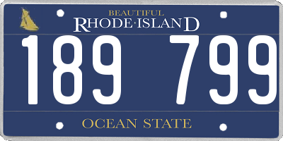 RI license plate 189799