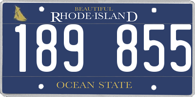 RI license plate 189855