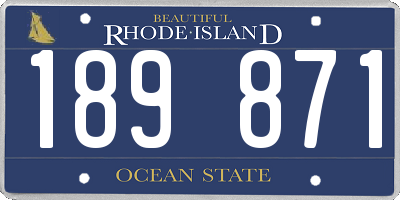 RI license plate 189871