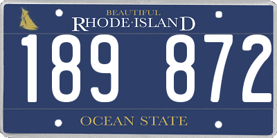 RI license plate 189872