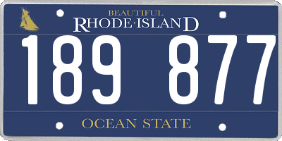 RI license plate 189877