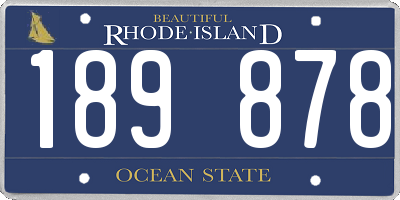 RI license plate 189878