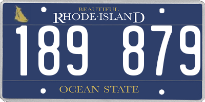 RI license plate 189879