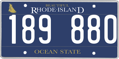 RI license plate 189880