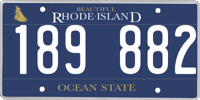 RI license plate 189882