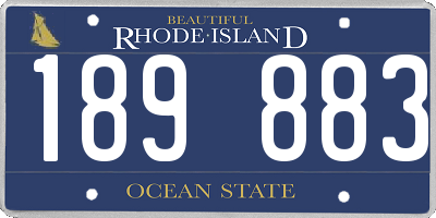 RI license plate 189883