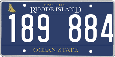 RI license plate 189884