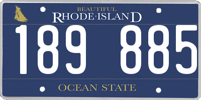 RI license plate 189885