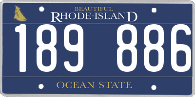 RI license plate 189886