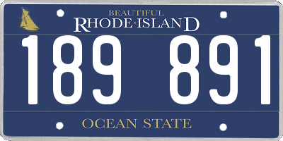 RI license plate 189891