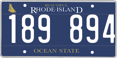 RI license plate 189894