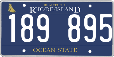 RI license plate 189895