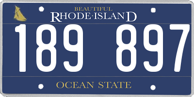 RI license plate 189897
