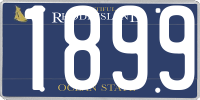 RI license plate 1899