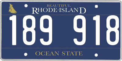 RI license plate 189918