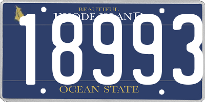 RI license plate 18993