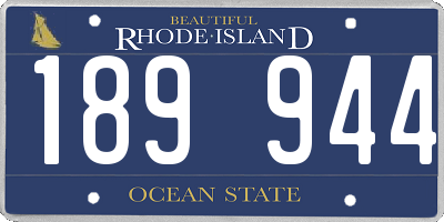RI license plate 189944