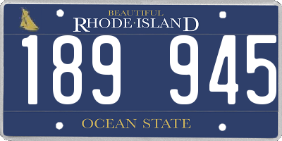 RI license plate 189945