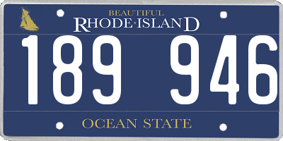 RI license plate 189946